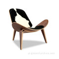 Nordic Ins Creative Minimalist Walnut Salle Fotela